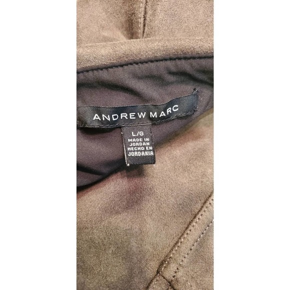 ANDREW Marc Taupe Pull On Super Soft Stretch Faux Suede Polyester Spandex  Large - Picture 6 of 7
